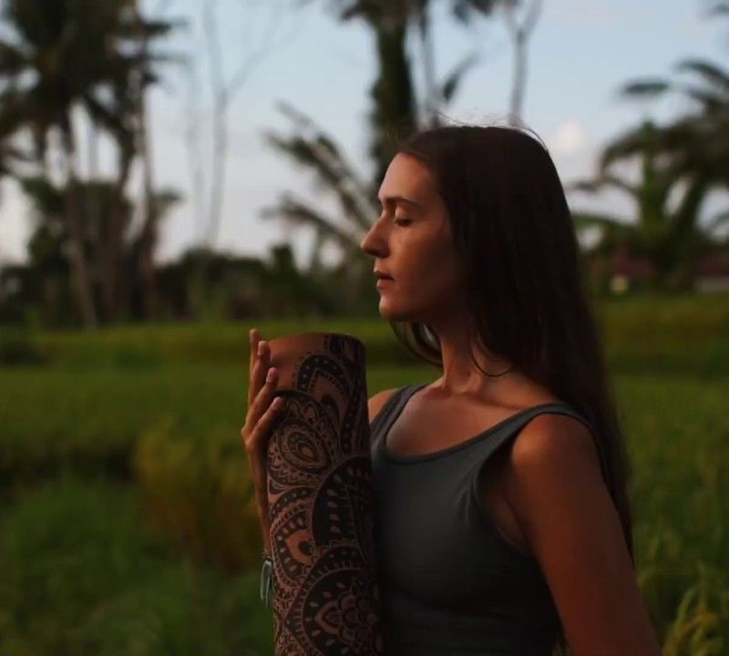 Yoga Design Lab Sughero 3,5 mm mandala bianco tappetino yoga 11