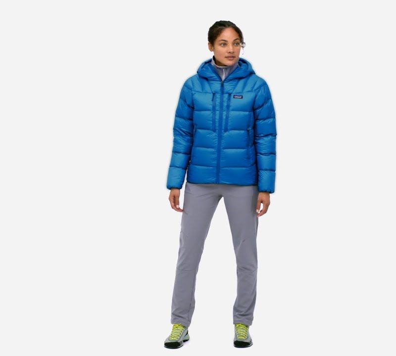 Piumino Patagonia donna Fitz Roy Down Hoody blu lagom 8