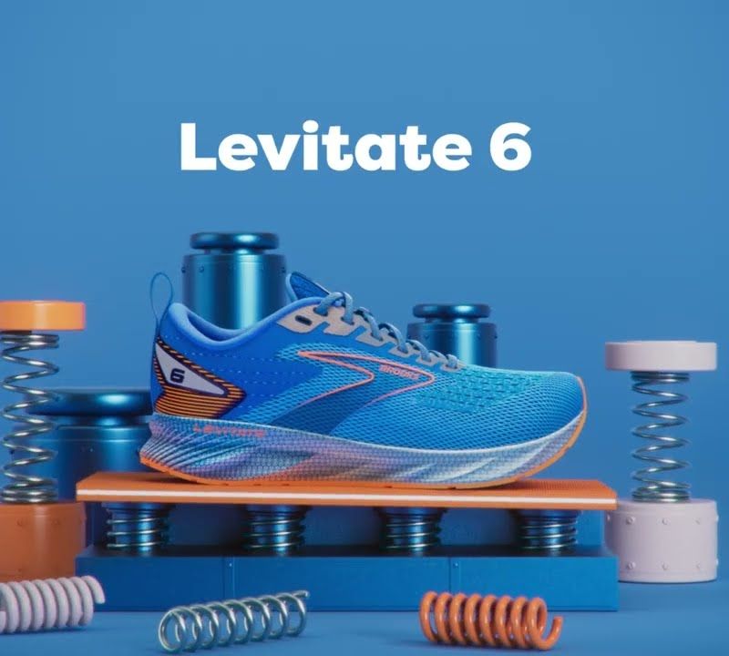 Brooks Levitate 6, scarpe da corsa da donna, bianco/yster/giallo 15