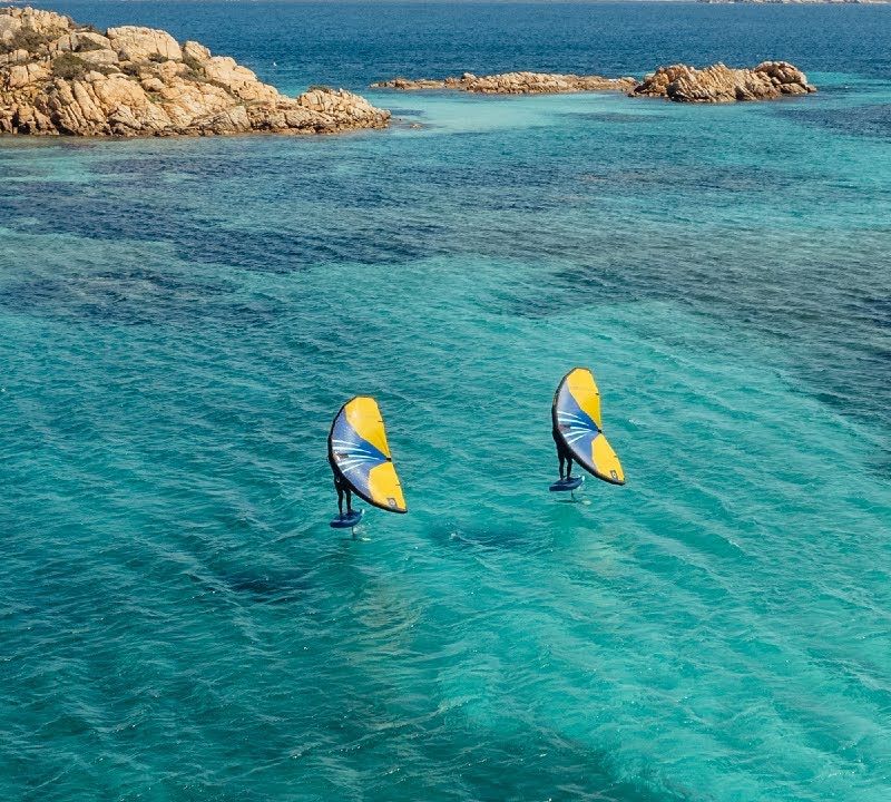 Tavola Wingfoil + hydrofoil Unifiber Impulse 6'0 e 4.6 Wing, 2400 Front Wing Foil e Leash 26