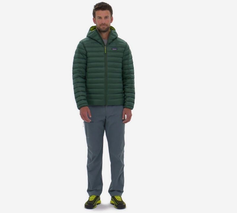 Patagonia Down Sweater Hoody verde bacino da uomo 10