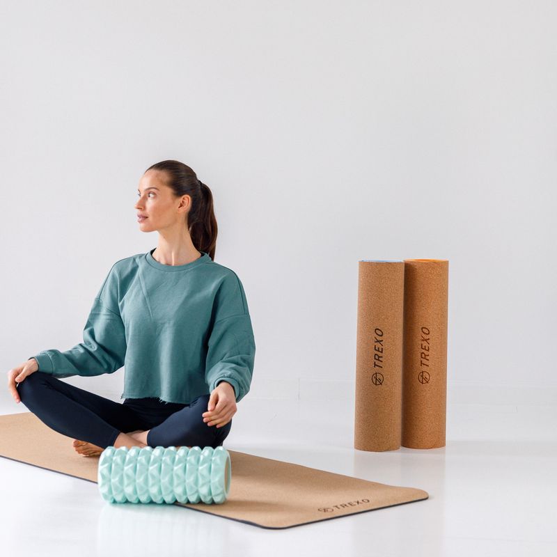 XTREXO Rullo massaggiante in PVC EVA nero 7