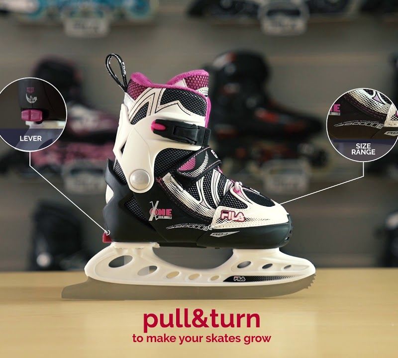 Pattini FILA per bambini Wizy nero/salmone 10