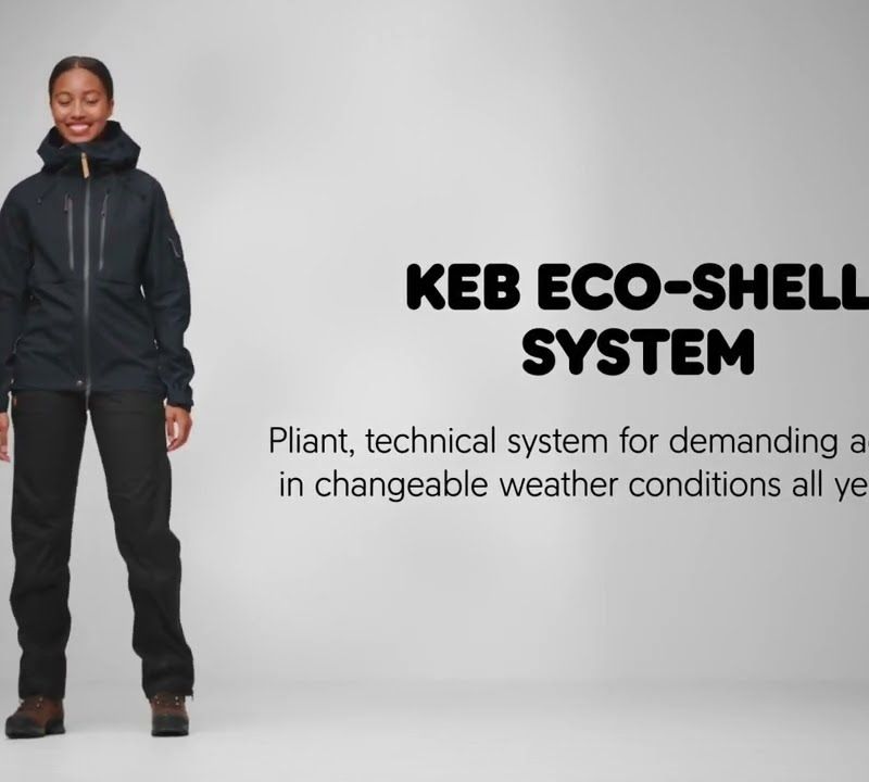 Giacca da pioggia da uomo Fjällräven Keb Eco-Shell nero 21