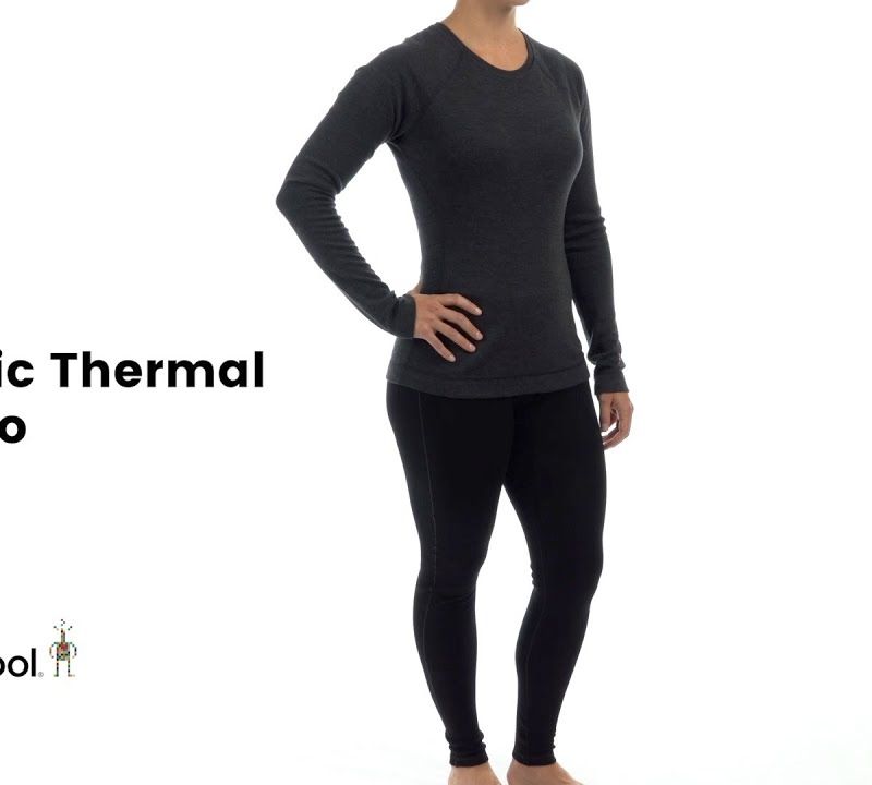 Smartwool Merino 250 Baselayer Crew da donna in scatola manica lunga termica nera 8