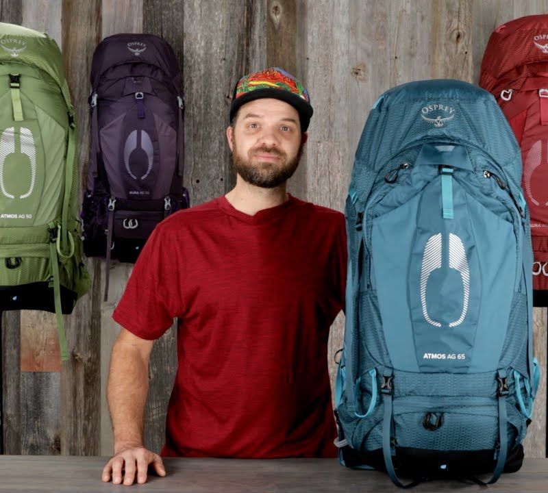 Zaino da trekking da uomo Osprey Atmos AG 65 l blu venturi 10