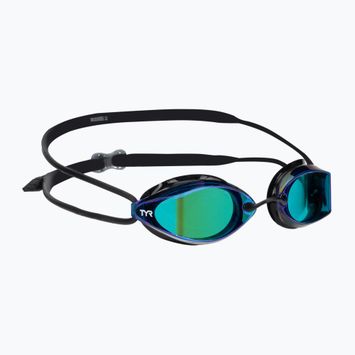 Occhiali da nuoto TYR Tracer-X Racing Mirrored blu/nero
