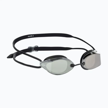 Occhiali da nuoto TYR Tracer-X Racing Nano Mirrored argento/nero