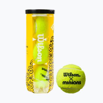 Palline da tennis Wilson Minions Tennis per bambini 3 pezzi giallo WR8202401