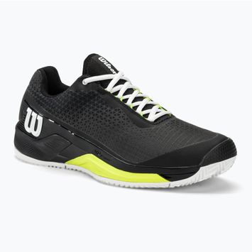 Scarpe da tennis da uomo Wilson Rush Pro 4.0 Clay nero/bianco/giallo sicurezza