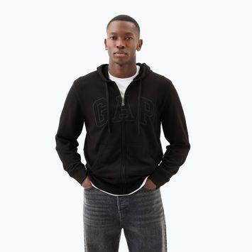 Felpa da uomo GAP Heritage French Terry Fullzip Logo nero vero