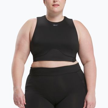 Top da allenamento donna Reebok Lux Contour Crop In nero