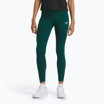 Leggings donna Reebok Identity Small Logo Cotone verde collegiale