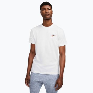 Maglietta Nike Sportswear Club uomo bianco/nero/rosso università