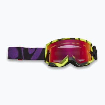 Fox Racing Main Emotion Spark nero/giallo/viola/rosso fluorescente occhiali da ciclismo spark