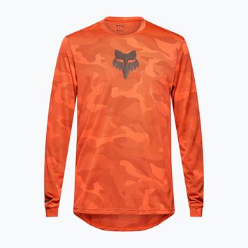 Maniche lunghe ciclismo uomo Fox Racing Ranger Tru Dri arancio sangue