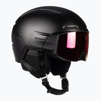 Casco da sci Salomon Driver Prime Sigma Plus nero/rosso/emeraldo