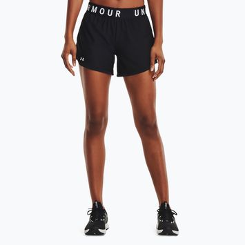 Pantaloncini da allenamento Under Armour Play Up 5 In da donna nero/nero/bianco
