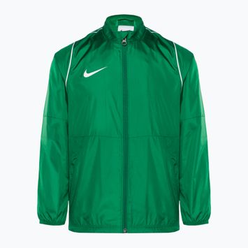 Giacca da calcio per bambini Nike Park 20 Rain Jacket verde pino/bianco/bianco