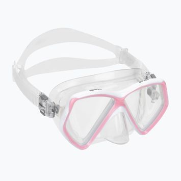 Maschera subacquea Mares Pirate trasparente/rosa per bambini