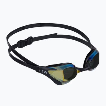 Occhiali da nuoto TYR Tracer-X RZR Mirrored Racing oro/nero