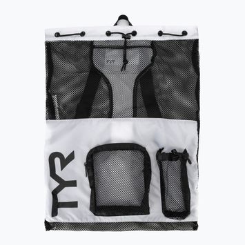 Borsa da nuoto TYR Big Mesh Mummy Bag 40 l white