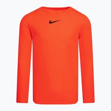 Maglia termica a maniche lunghe Nike Dri-FIT Park First Layer, nero e cremisi, da bambino