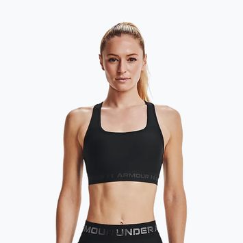 Reggiseno fitness Under Armour Crossback Mid nero/nero/grigio