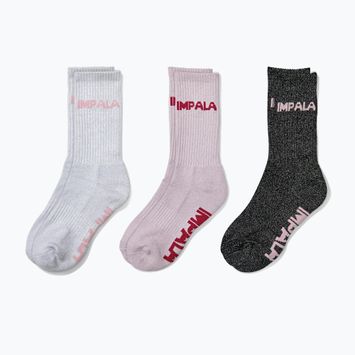 IMPALA Skate calze da donna 3 paia scintillanti