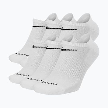 Calzini uomo Nike Everyday Plus Cushioned No Show 6 paia white/black
