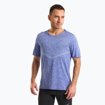 Maglia da corsa Nike Dri-Fit Rise 365 Uomo, colore nero e royal