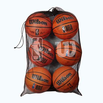 Wilson NBA 6 Ball Mesh Carry bag nero