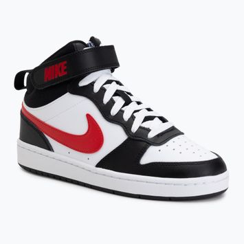 Scarpe Nike Court Borough Mid 2 white/white/black/university red