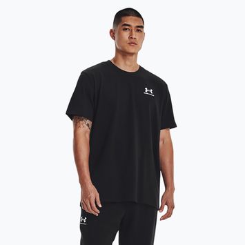 Maglietta Under Armour Logo Emb Heavyweight nero/bianco da uomo