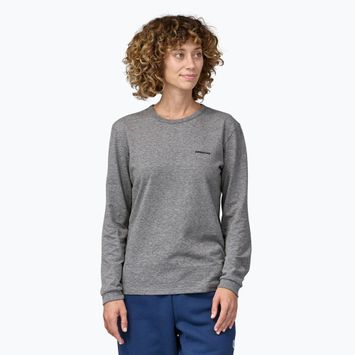 Patagonia P-6 Logo Responsibili-Tee donna a manica lunga in erica grigia