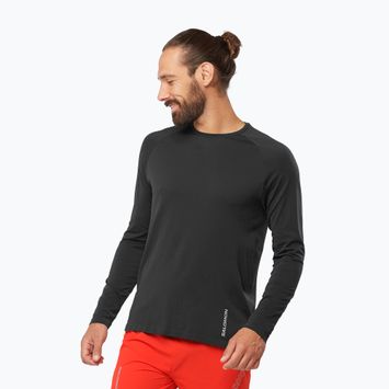 Salomon Sense Aero Seamless Tee a maniche lunghe da uomo per il running, nero profondo