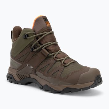 Scarponi da trekking da uomo Salomon X Ultra Tracker GTX verde/marrone scuro/pelle di squalo