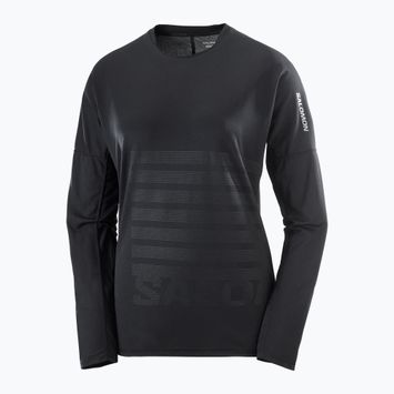 Salomon Sense Aero Tee GFX Uomo manica lunga running nero/nero profondo