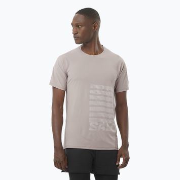 Maglietta da corsa Salomon Sense Aero Tee GFX eterea/bianca da uomo