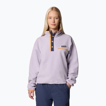 Columbia Helvetia II Cropped Half Snap Fleece felpa donna lavanda perla
