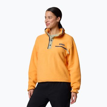 Columbia Helvetia II Cropped Half Snap Fleece felpa estiva da donna arancione