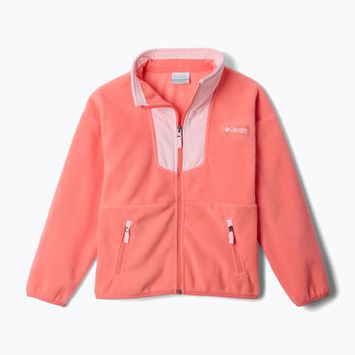 Felpa Columbia Sequoia Grove Full Zip Fleece bambino corallo caldo/rosa satinato
