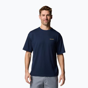 Columbia Cedar Trail Back Graphic Tee - Maglietta da uomo in stile college navy