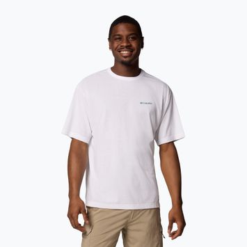 Maglietta Columbia Cedar Trail Back Graphic Tee bianca/icona guida del sentiero da uomo