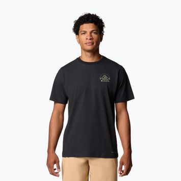 Maglietta Columbia Tunnel Valley Graphic Tee nero/naturalmente incline da uomo