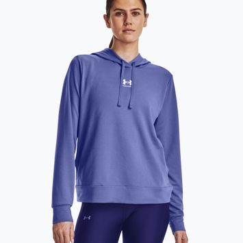 Under Armour donna Rival Terry Felpa con cappuccio blu baja/bianco