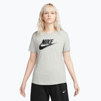 Maglietta Nike Sportswear Club Essentials Logo donna grigio scuro erica/nero