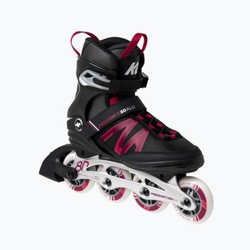 Pattini da donna K2 Freedom III 80 Alu nero/rosa