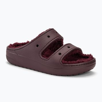 Crocs Classic Cozzzy infradito color ciliegia scuro