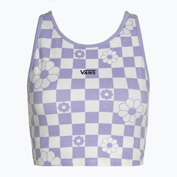 Vans Longline Racerback Bralette Donna Top floreale a scacchiera/lavanda dolce